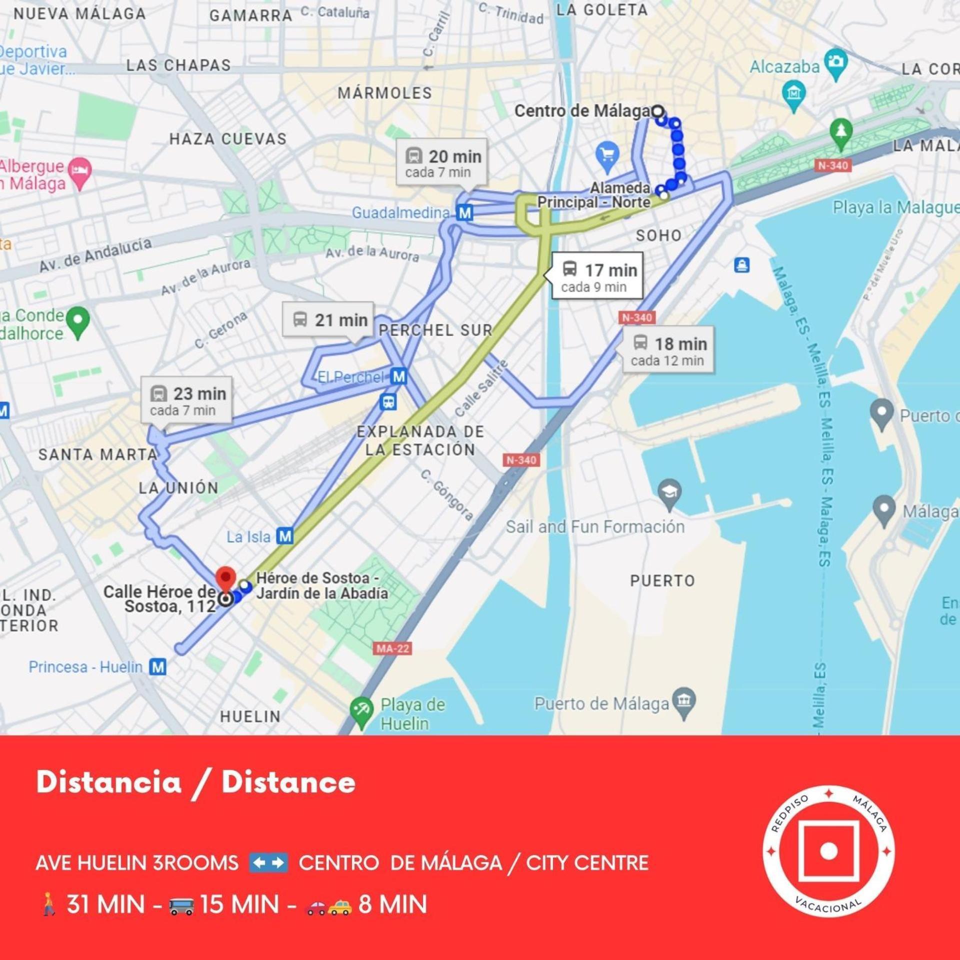 Ave Huelin 3Rooms Alojamiento Con Parking Y Ac Malaga Ngoại thất bức ảnh
